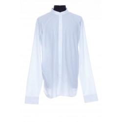 BALMAIN MAO COLLAR COTTON SHIRT
