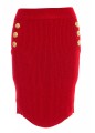 BALMAIN 6 BTN SHORT KNIT SKIRT