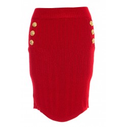 BALMAIN 6 BTN SHORT KNIT SKIRT