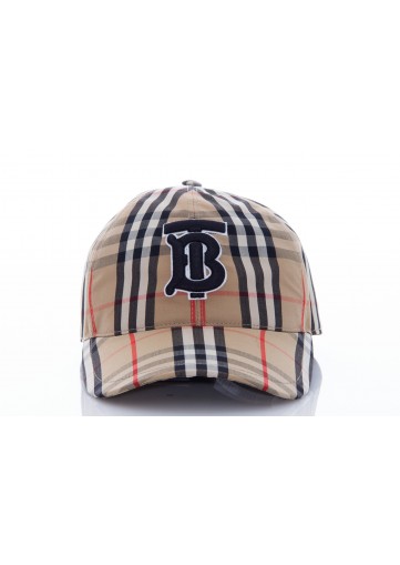 BURBERRY MH TB CHK BASEBALL CAP 100% COTTON