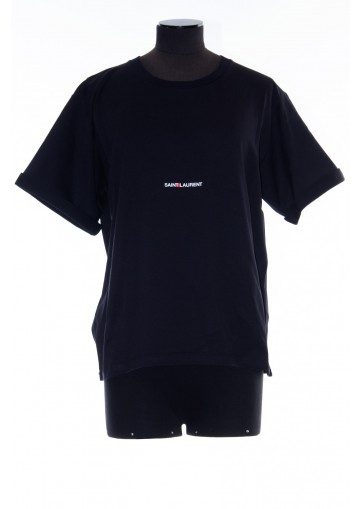 SAINT LAURENT CREW NECK T-SHIRT JERSEY IMPRIME SAINT LAURENT