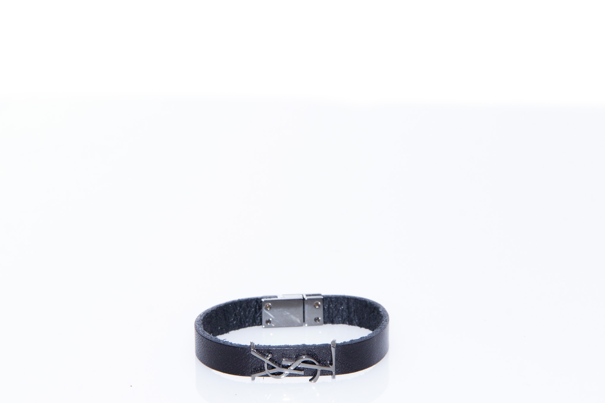 via Saint Laurent - Saint Laurent YSL Logo Double Wrap Bracelet  'Black/Gold' - RvceShops | 7087950IH0J1000