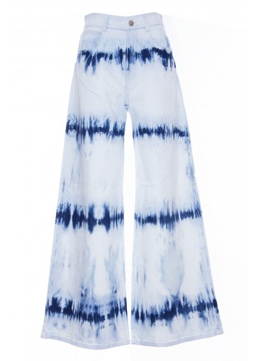 STELLA MCCARTNEY TIE DYE WIDE DENIM LEG