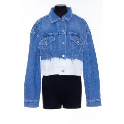 STELLA MCCARTNEY DIE DYE CROP DENIM JACKET