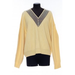 STELLA MCCARTNEY EMBELLISHED KNIT V NECK JUMPER