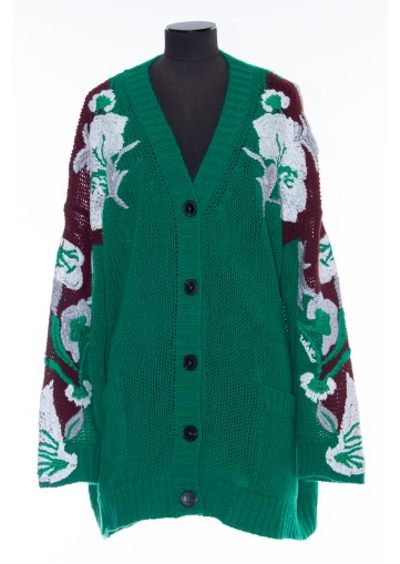 VALENTINO CARDIGAN+TULIPOP BORDERED+EMBROIDERY