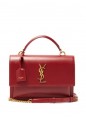 SAINT LAURENT SUNSET LARGE CHAIN BAG CUIR LISSE ASPEN FINITIONS OR