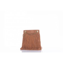 SAINT LAURENT YSL BAG GRACE S WITH LIGHT SUEDE C/FRINGES