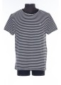 SAINT LAURENT T-SHIRT COL ROND (VO JERSEY RAYURE BRUNO