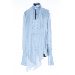 FENDI LIGHT BLUE SATIN SHIRT