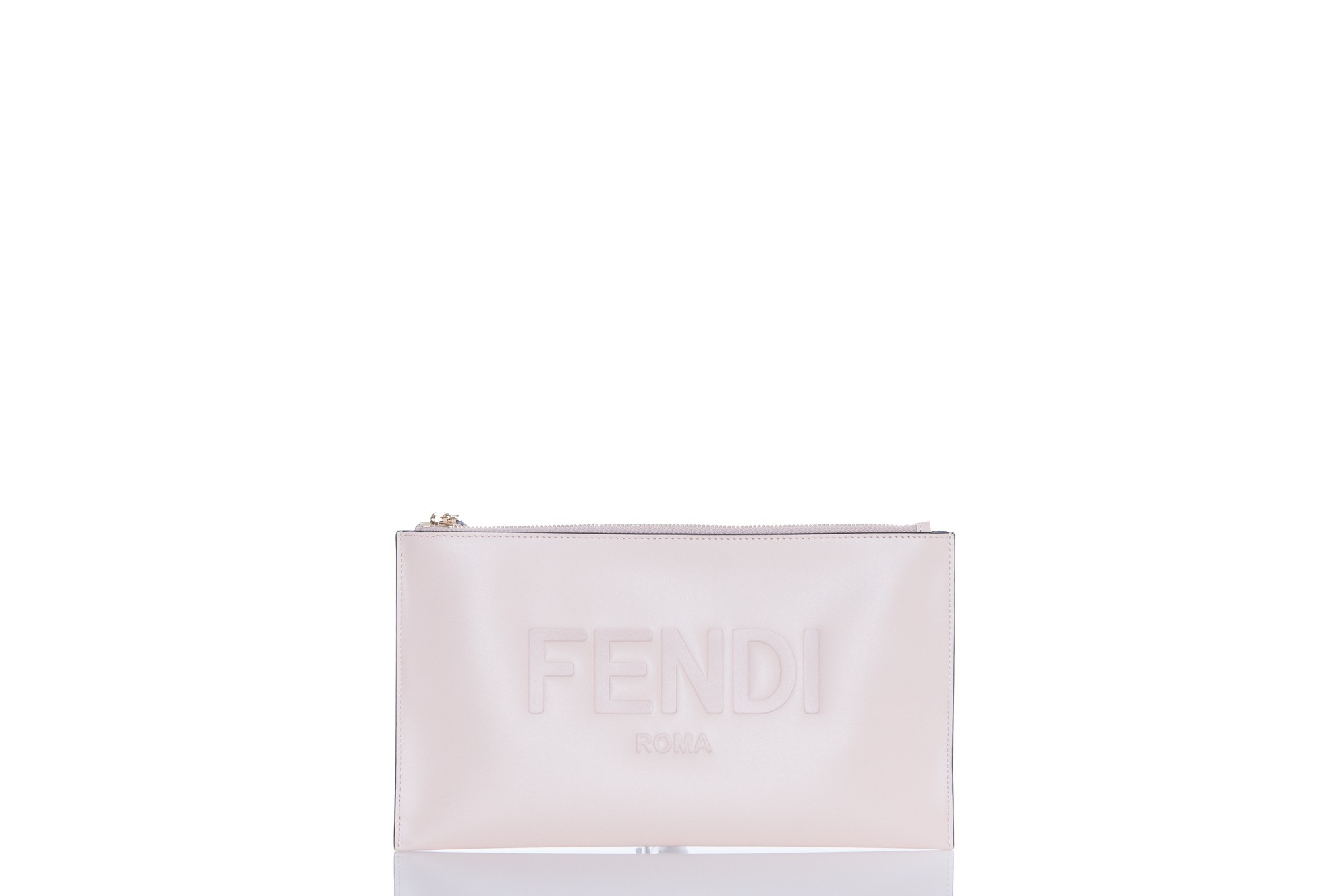 Fendi Medium Flat Pouch In Pink