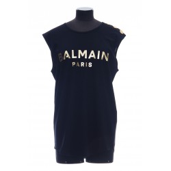 3 BTN BALMAIN FOIL TANK TOP