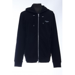 ZIPPED BALMAIN FLOCK HOODIE