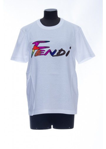 T-SHIRT FENDI BRUSH COTTON