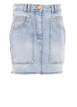 VINTAGE BLUE DENIM SHORT SKIRT