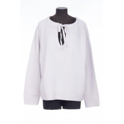 KNIT SWEATER WITH TUNISIAN COLLAR