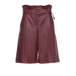 LEATHER BERMUDA SHORTS
