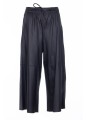 WIDE LEG LEATHER TROUSERS