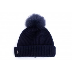 HAT KNITWEAR WOOL/CASHMERE/POMPOM