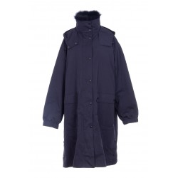 LONG PARKA IN TECHNICAL COTTON AND FUR