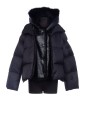 SHORT MIXED FABRIC "A LINE DOWN JACKET