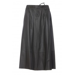 LEATHER FLARED SKIRT
