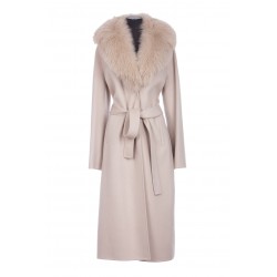 LONG BELTED COAT IN CASHMERE WOOL