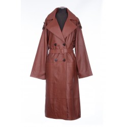 OVERSIZED LEATHER TRENCH COAT