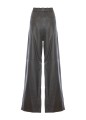 WIDE LEG LEATHER TROUSERS