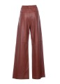 WIDE LEG LEATHER TROUSERS