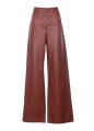 WIDE LEG LEATHER TROUSERS