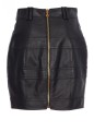 HW LEATHER BUTTONED SHORT SKIRT