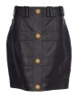 HW LEATHER BUTTONED SHORT SKIRT