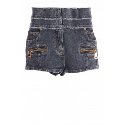 HW ZIPPED USED DENIM SHORTS