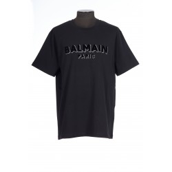 BALMAIN FLOCK & FOIL T-SHIRT - BULKY FIT