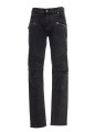 RIBBED SLIM JEANS DOUBLE STONEWASH