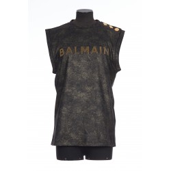 3 BTN BALMAIN TEXTURED TANK TOP