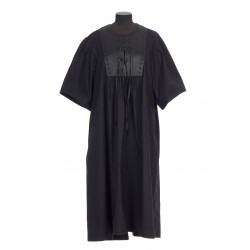 ROBE EN POPELINE DE COTON AVEC PLASTRON