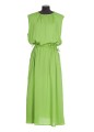 ROBE MIDI FLUIDE SANS MANCHES EN CREPE