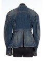 DENIM PEPLUM JACKET BLUE DENIM