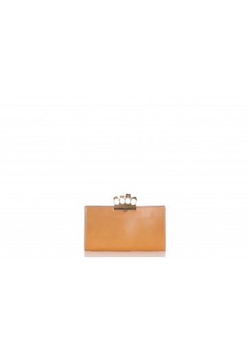 FOUR RING FLAT POUCH LEATHER