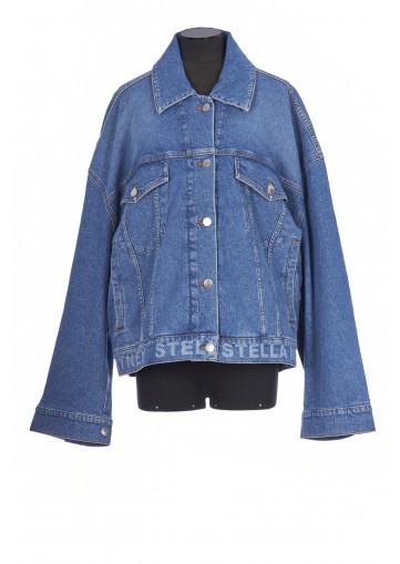 SALT & PEPPER LOGO LASER OVERSIZE DENIM JACKET