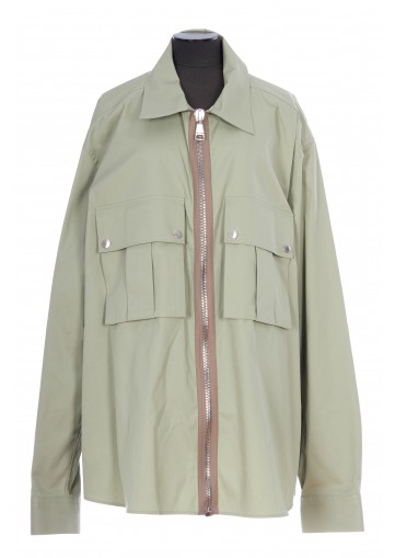 DESERT BALMAIN ZIPPED COTTON SHIRT