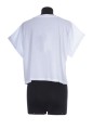 BALMAIN FLOCK DETAIL CROPPED T-SHIRT