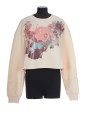 BALMAIN PASTEL PRINTED CROPPED SWEAT