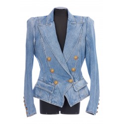 6 BTN VINTAGE BLUE DENIM JACKET
