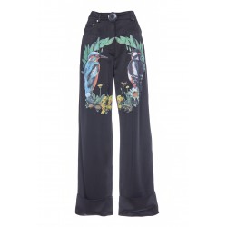 BIRD CREST PRINT TROUSERS