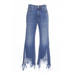 DISSTRESSED MID BLUE VINTAGE WASH PANT