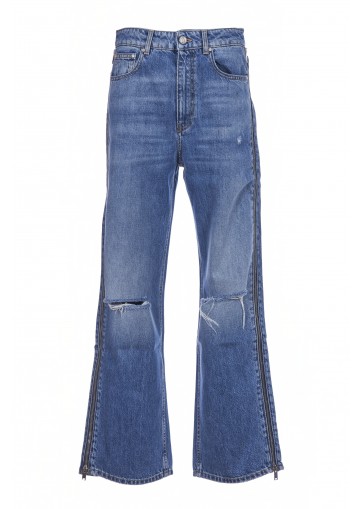 ZIP MID BLUE VINTAGE WASH PETIT FIT ZIP JEANS