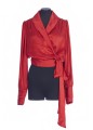 SILK WRAP BLOUSE